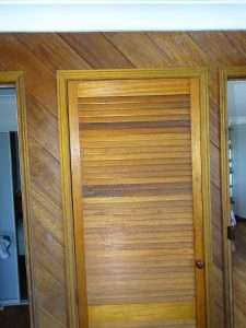 Project - Shutters in a timber lined media room 3 DSC06845